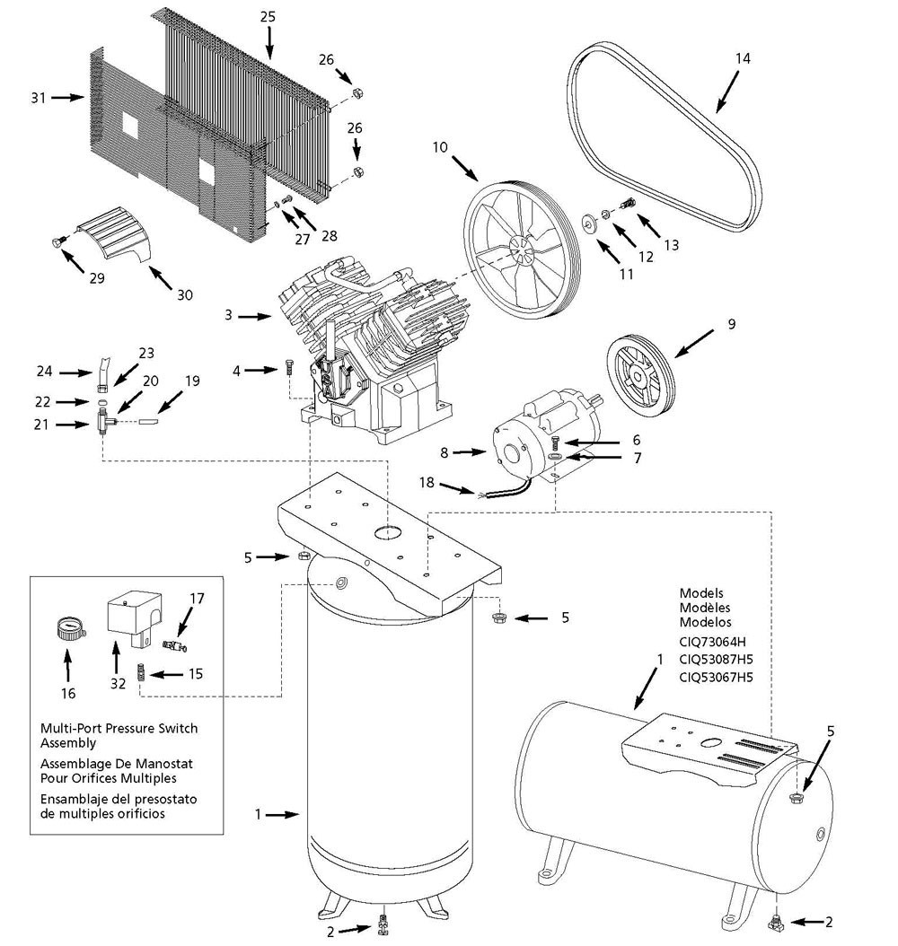 Campbell Hausfeld CIQ71083V Parts - Master Tool Repair