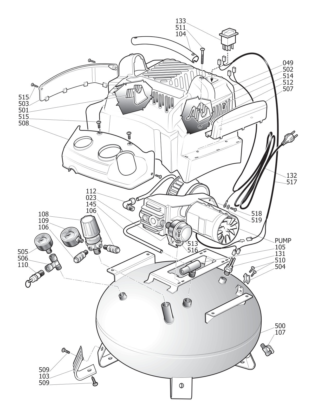 FINI Portable Air Compressor PRO6 Repair Parts - Page 2