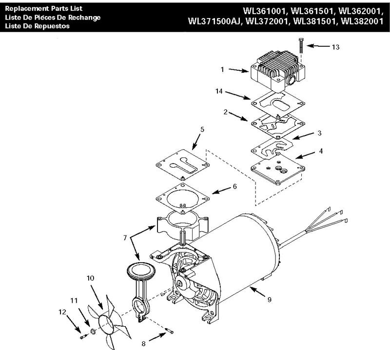 Campbell Hausfeld models WL611101AJ, WL611002 Portable Air