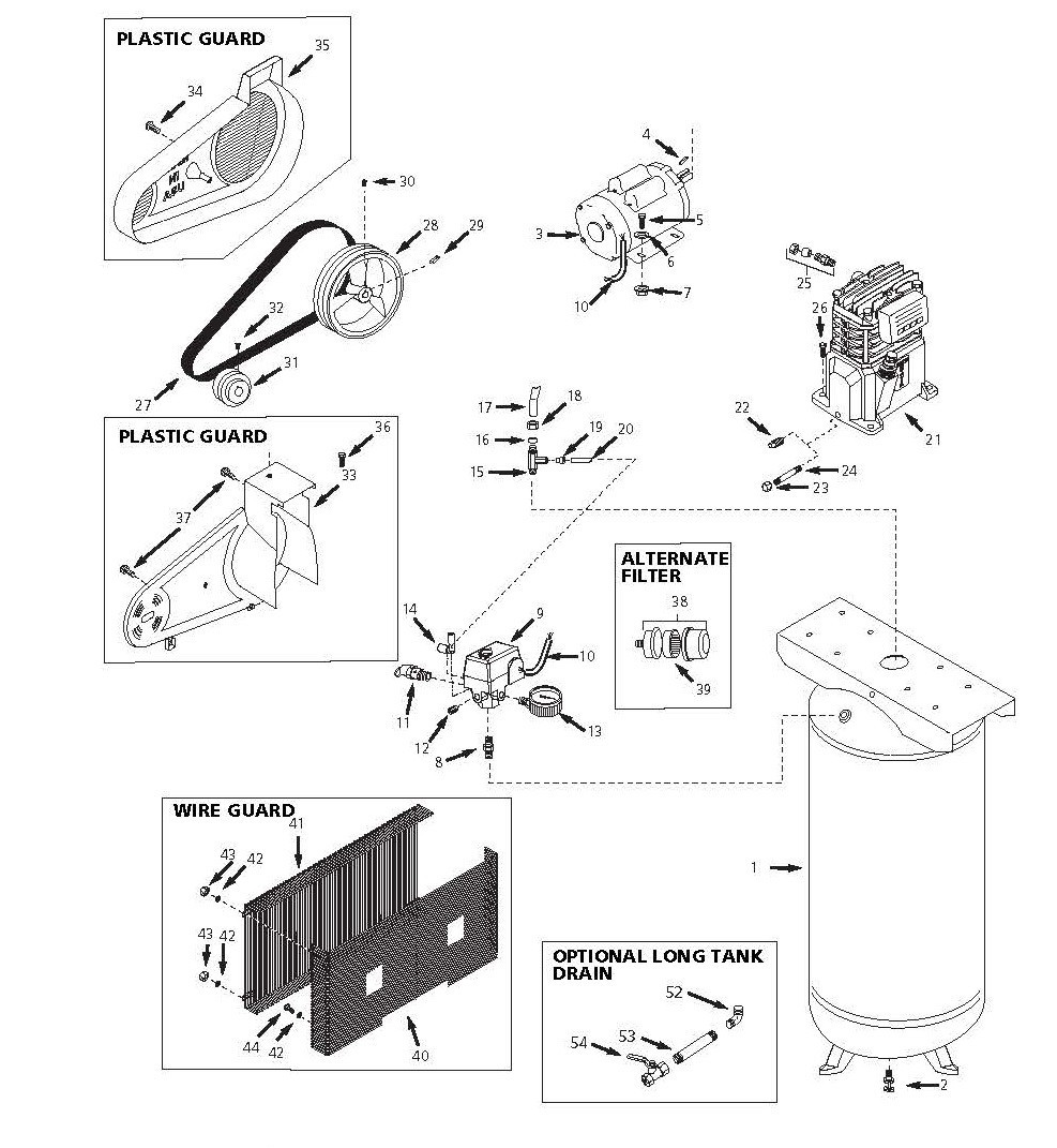 Campbell Hausfeld VT630501, VT630501AJ parts - Master Tool Repair