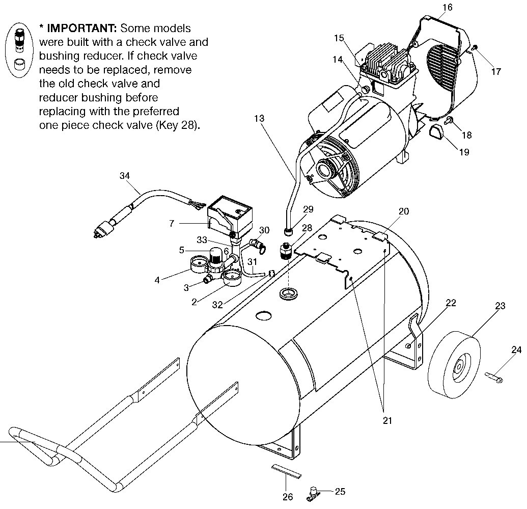 DeVilbiss IRFB412-1 & FB412-1 Air Compressor Parts