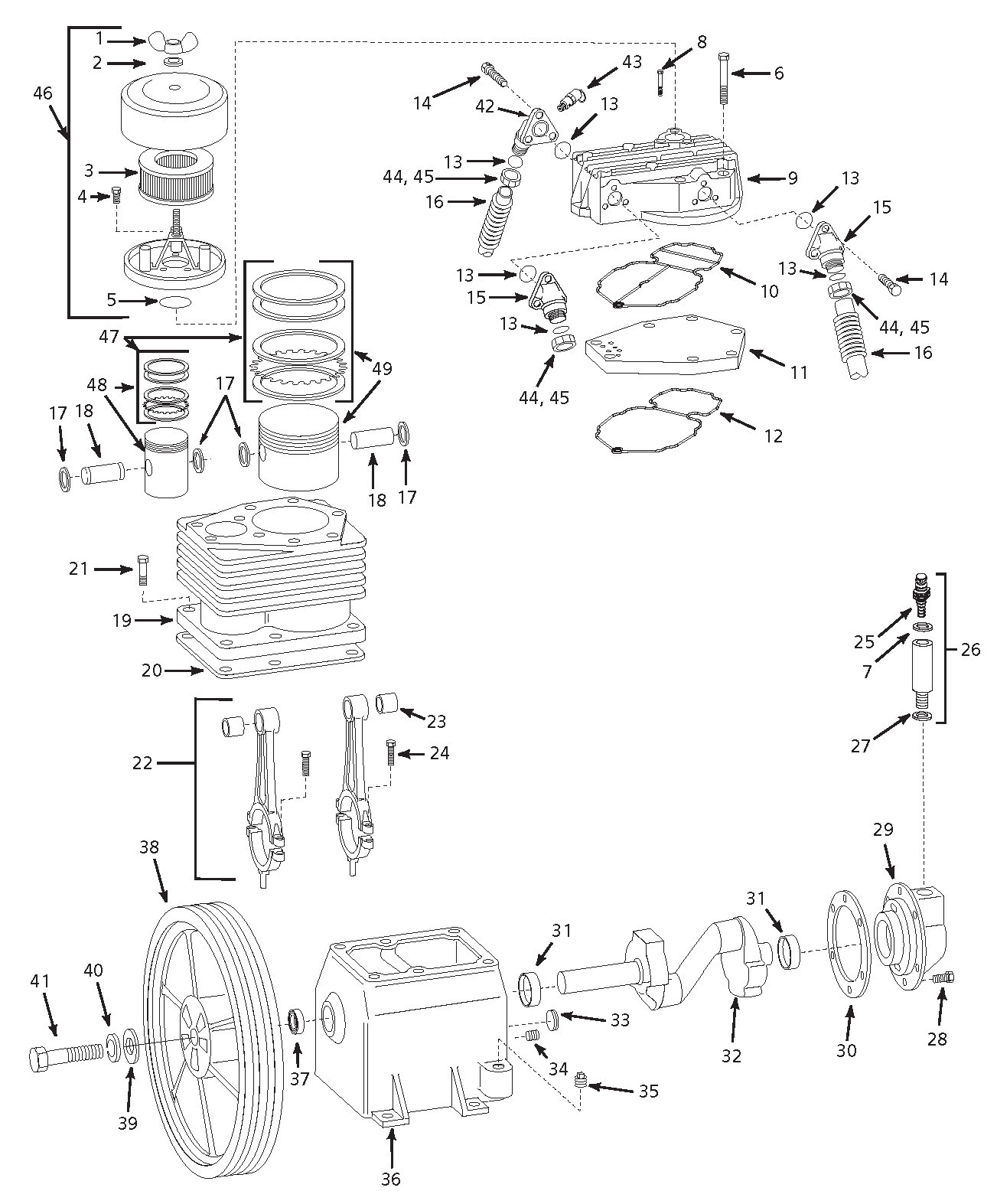 Speedaire 5Z404 Pump Parts - Master Tool Repair