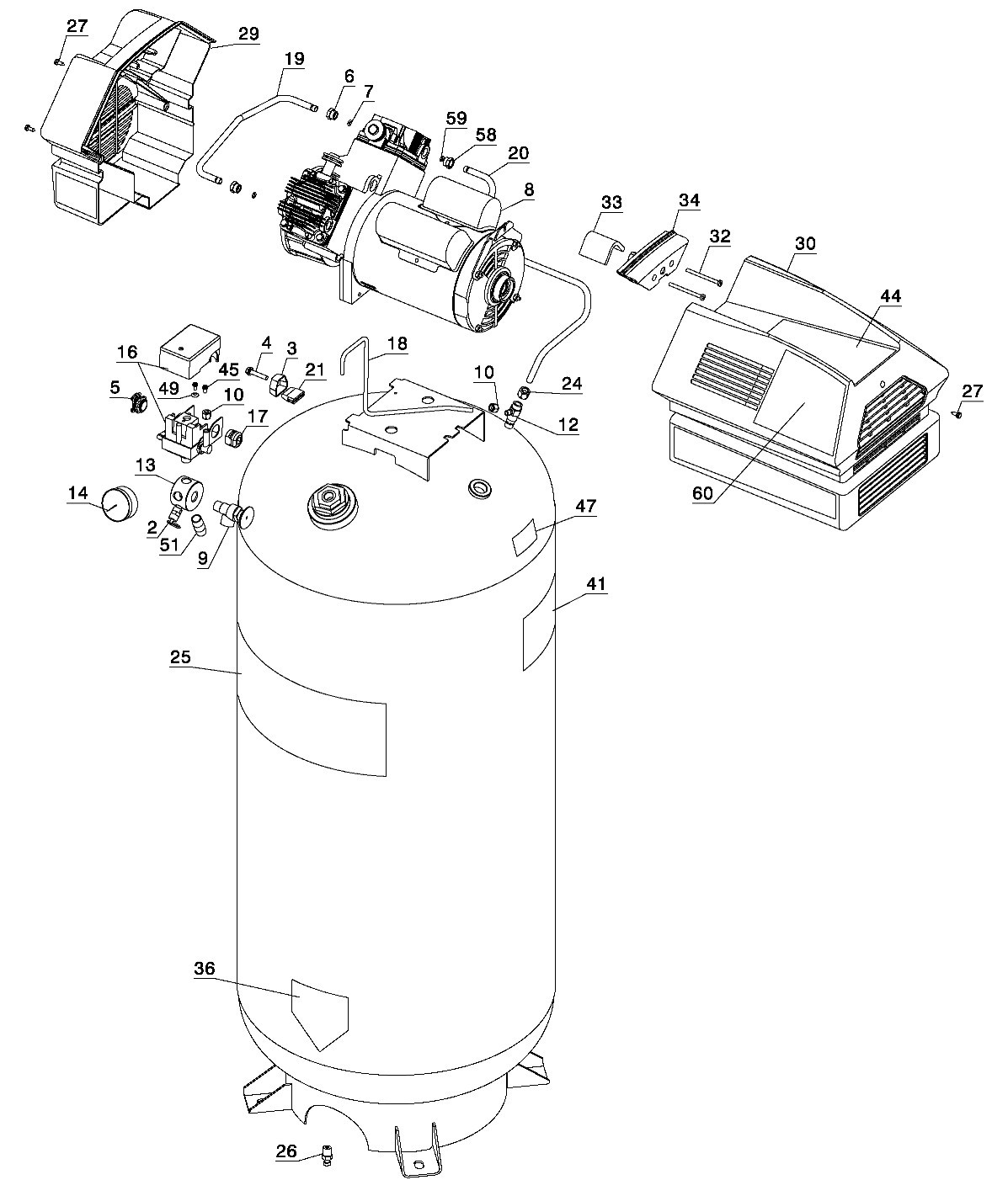 Craftsman Portable Air Compressor 919.165612 Repair Parts